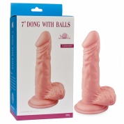  7" dong with balls  flesh 84013fleshhw  -