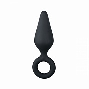   easytoys black buttplugs with pull ring small et214blk  -