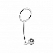      Sinner Metal Cock Ring With Anal Plug Size L SIN117