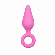   easytoys pink buttplug with pull ring large et216pnk  -